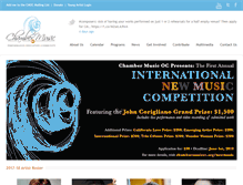 Tablet Screenshot of chambermusicoc.org